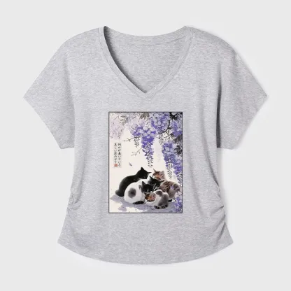 Tokyo-Tiger Cats plotting under the wisteria Modal Dolman Sleeve T-Shirt