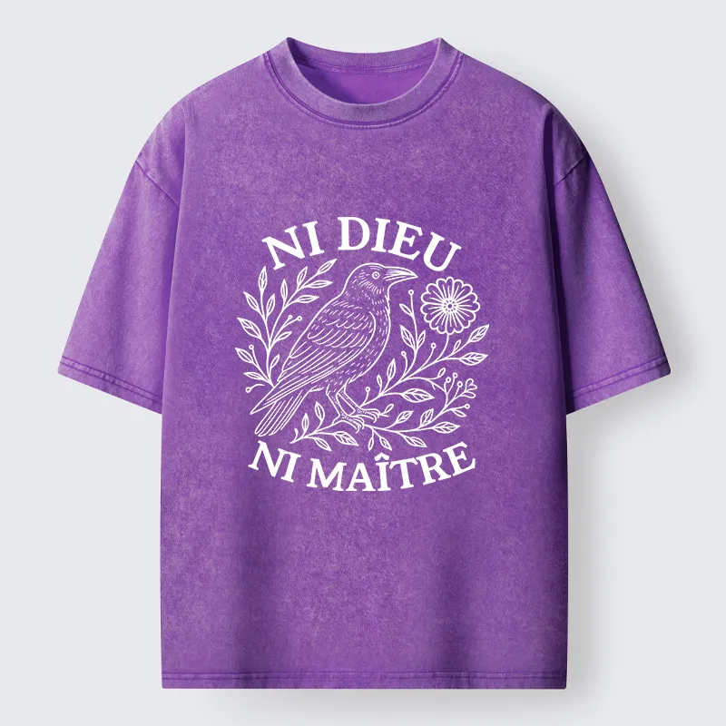 Tokyo-Tiger Free Crow Simple Washed T-Shirt