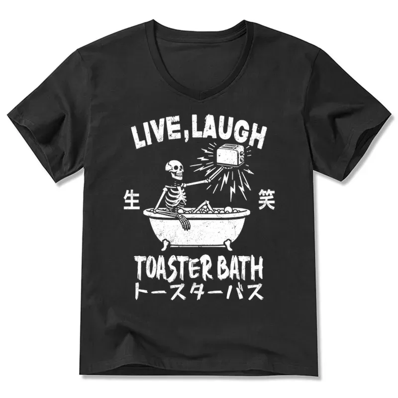 Tokyo-Tiger Funny Electric Shock Skeleton V-Neck Classic T-Shirt