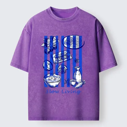 Tokyo-Tiger Slow Living Moments Washed T-Shirt