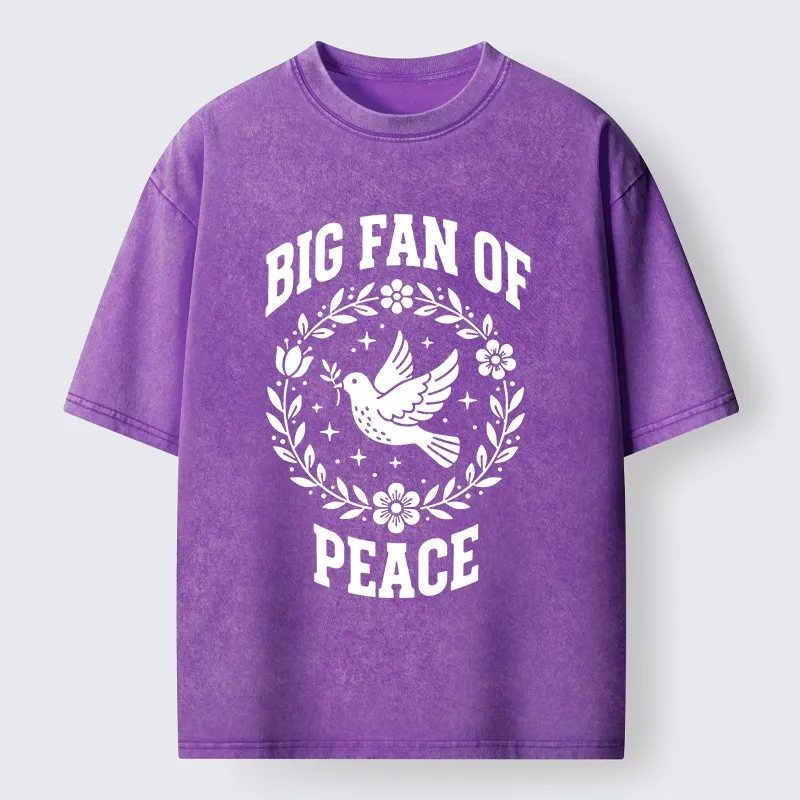 Tokyo-Tiger Circle of Flower Peace Dove Washed T-Shirt