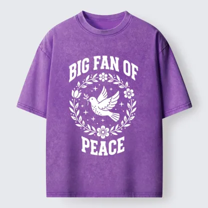 Tokyo-Tiger Circle of Flower Peace Dove Washed T-Shirt