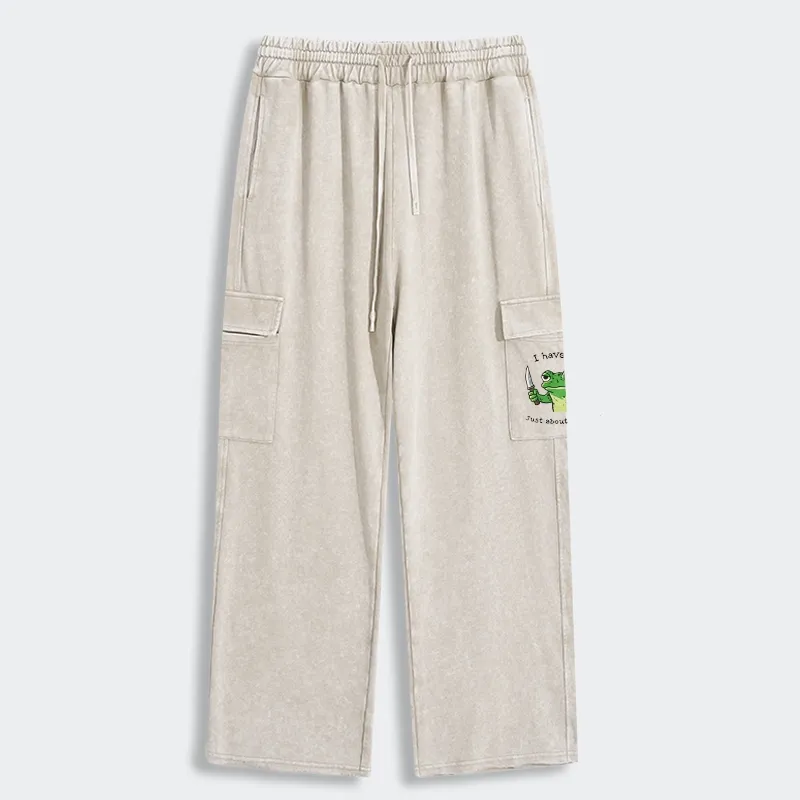 Tokyo-Tiger Impatient Frog Washed Utility Sweatpants