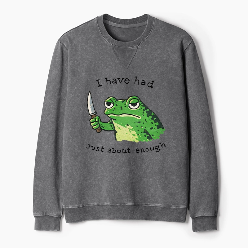 Tokyo-Tiger Impatient Frog Washed Terry Sweatshirt