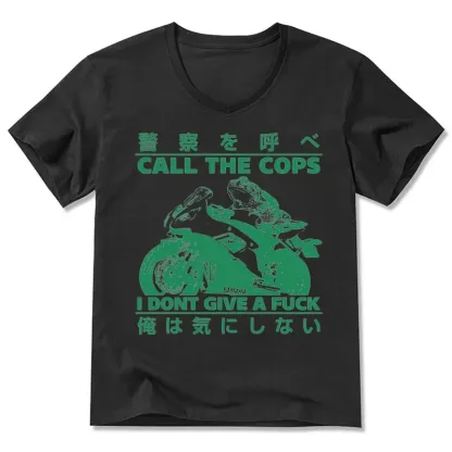 Tokyo-Tiger Funny Frog Riding A Motorcycle V-Neck Classic T-Shirt