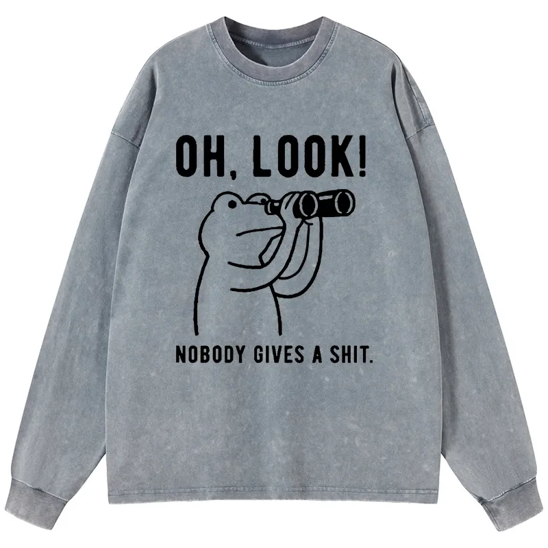 Tokyo-Tiger Frog of Indifference Washed Long Sleeve T-Shirt Sale