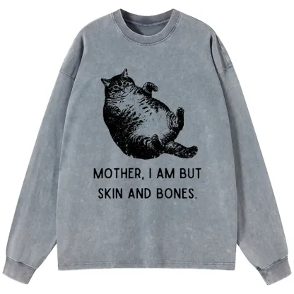 Tokyo-Tiger Overweight Cat And Its Doting Owner Washed Long Sleeve T-Shirt