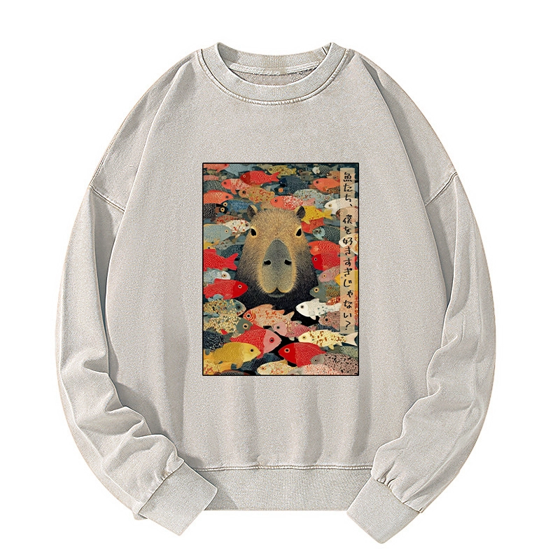 Tokyo-Tiger Am I Too Lovable? Washed Sweatshirt