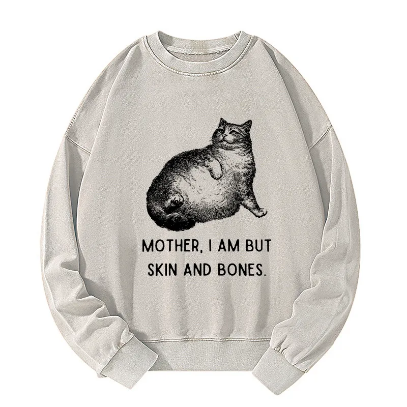 Tokyo-Tiger Skin & Bones Cat Washed Sweatshirt