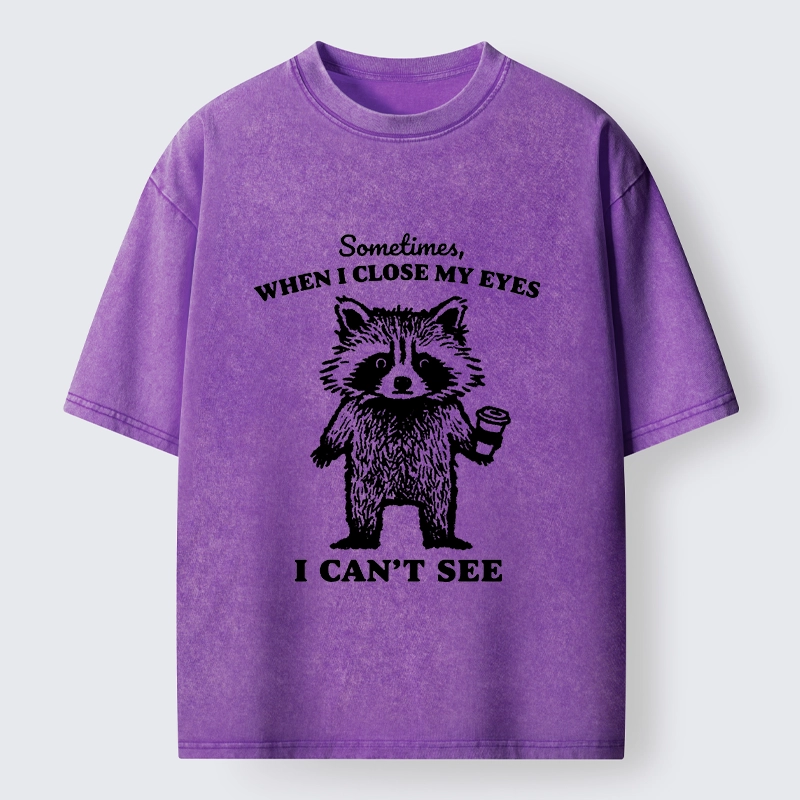 Tokyo-Tiger When Eyes Are Closed Washed T-Shirt
