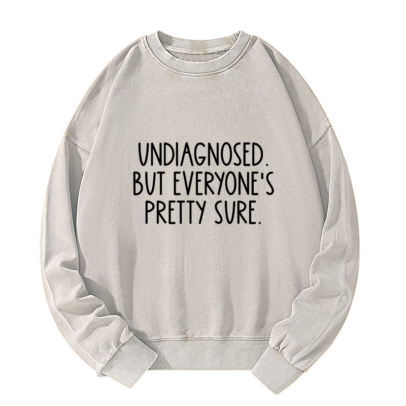 Tokyo-Tiger Self-diagnosed Illness Funny Washed Sweatshirt