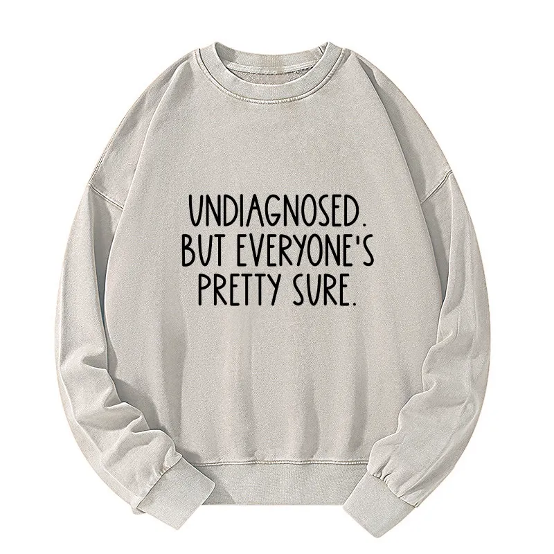 Tokyo-Tiger Self-diagnosed Illness Funny Washed Sweatshirt Sale