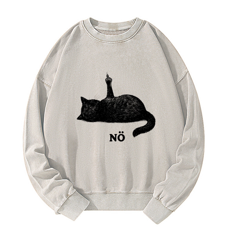 Tokyo-Tiger Cat Refused Washed Sweatshirt