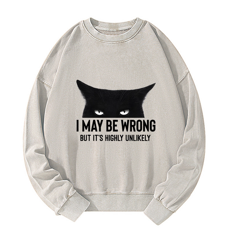 Tokyo-Tiger Cat Can Do No Wrong Washed Sweatshirt