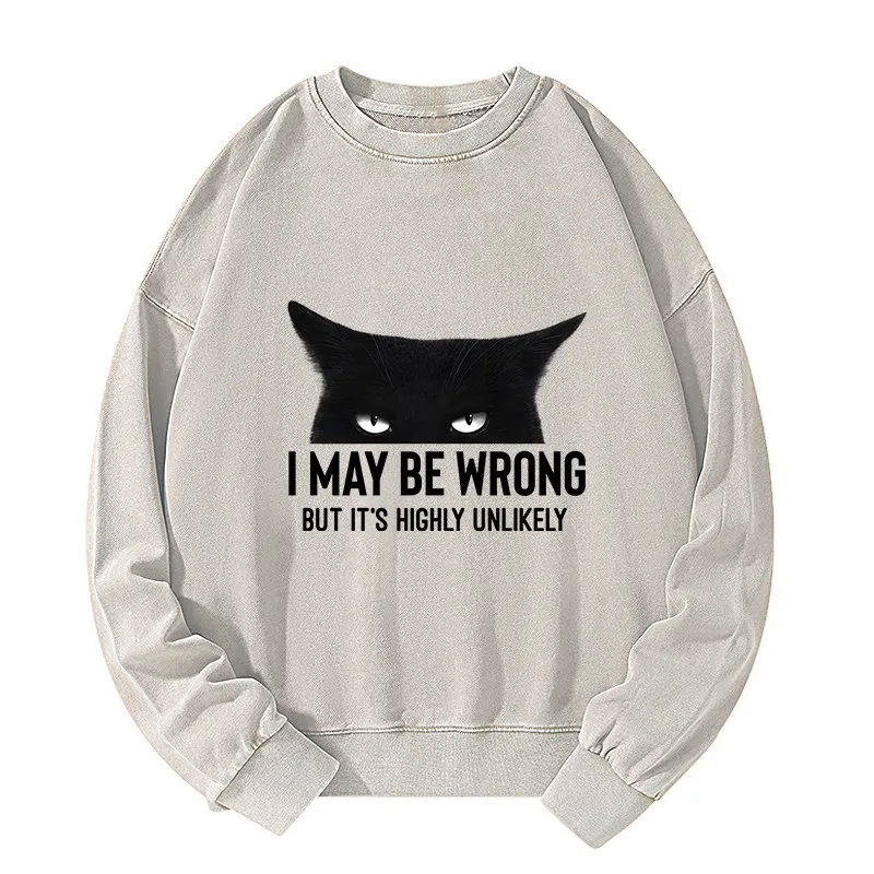 Tokyo-Tiger Cat Can Do No Wrong Washed Sweatshirt Sale