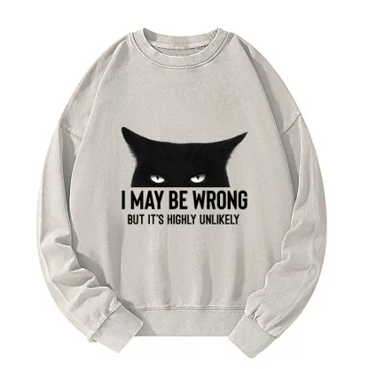 Tokyo-Tiger Cat Can Do No Wrong Washed Sweatshirt