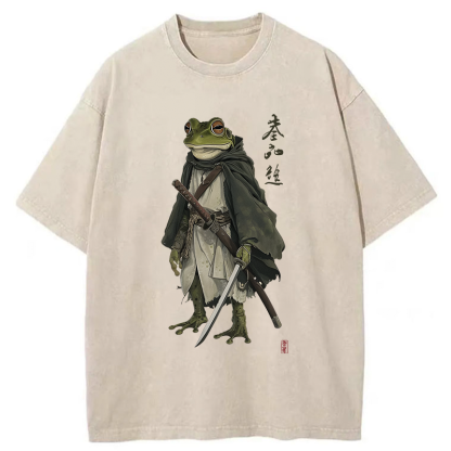 Tokyo-Tiger Frog Warrior Japan Washed T-Shirt