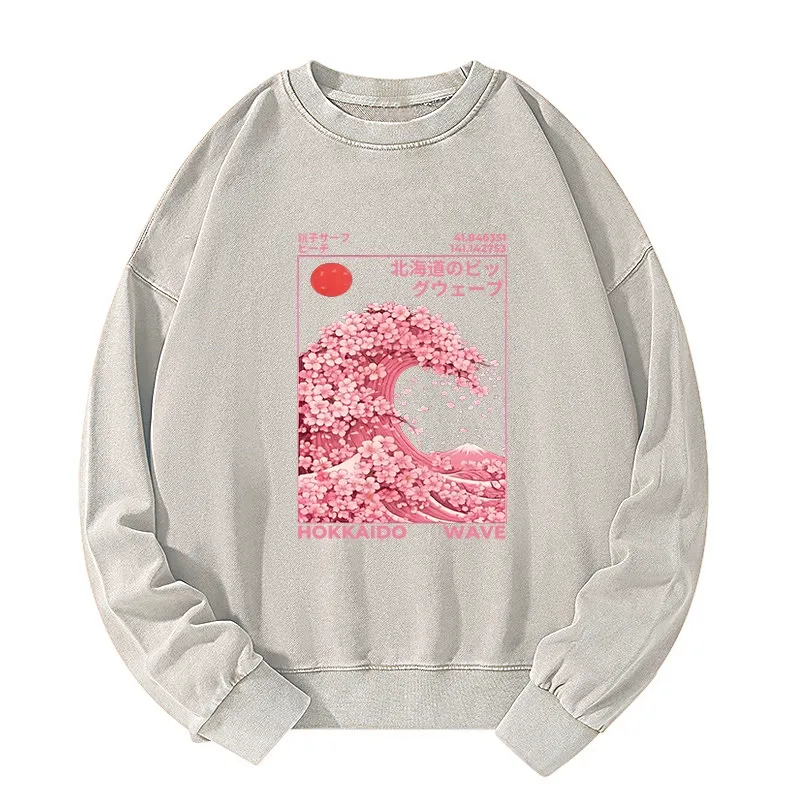 Tokyo-Tiger Sakura Wave Washed Sweatshirt Sale