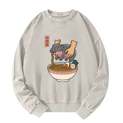 Tokyo-Tiger Noodles Got Me Washed Sweatshirt