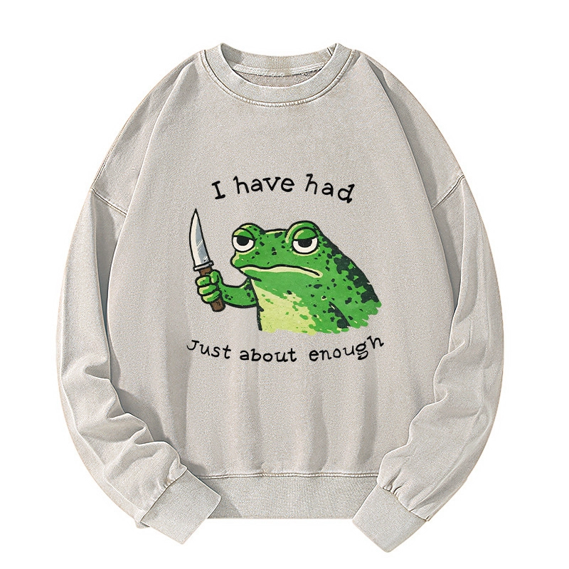 Tokyo-Tiger Impatient Frog Washed Sweatshirt