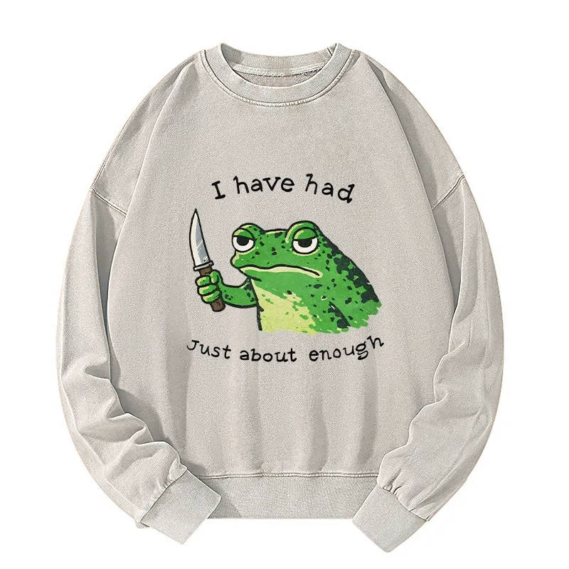 Tokyo-Tiger Impatient Frog Washed Sweatshirt Sale