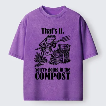 Tokyo-Tiger Frog’s Compost Threat Washed T-Shirt