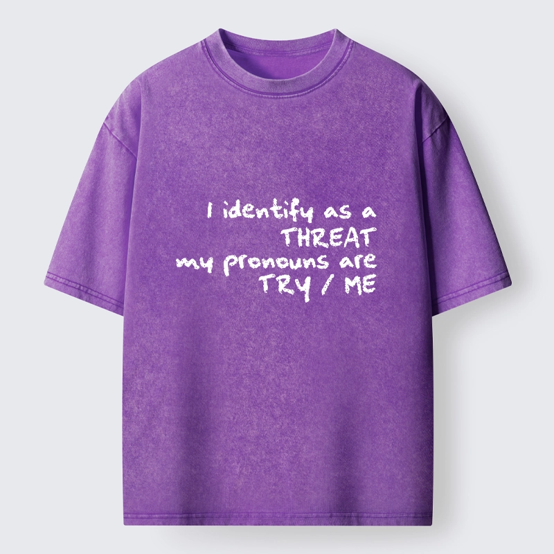 Tokyo-Tiger Don’t Test Me, I’m A Threat Washed T-Shirt
