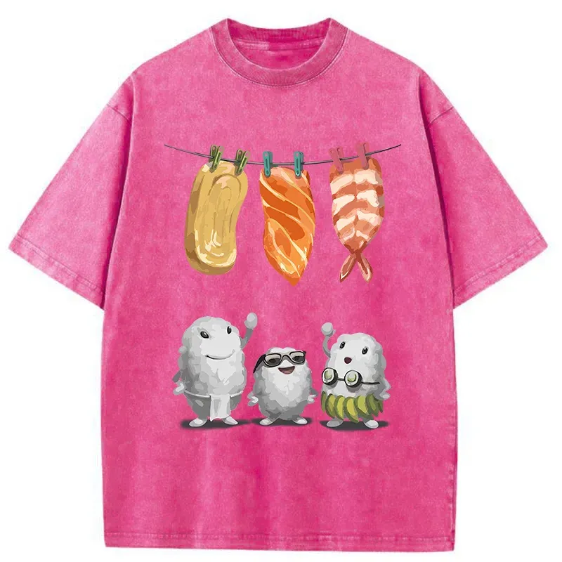 Tokyo-Tiger Sushis Are Drying Their Clothes Washed T-Shirt