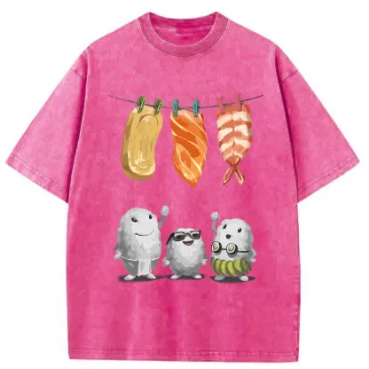 Tokyo-Tiger Sushis Are Drying Their Clothes Washed T-Shirt
