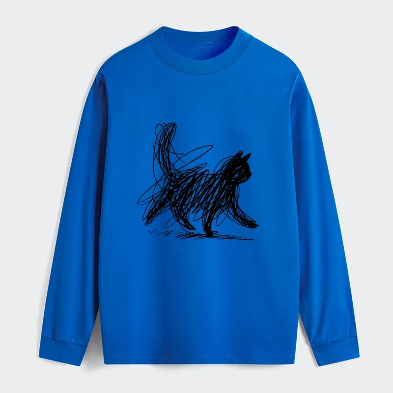 Tokyo-Tiger Minimalist Cat Art Classic Long Sleeve T-Shirt