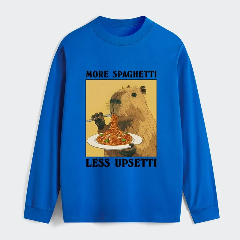 Tokyo-Tiger Capybara Eating Pasta Classic Long Sleeve T-Shirt