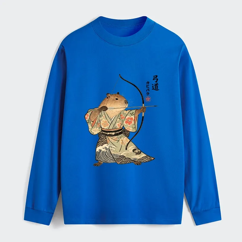 Tokyo-Tiger Capybara Archery Classic Long Sleeve T-Shirt