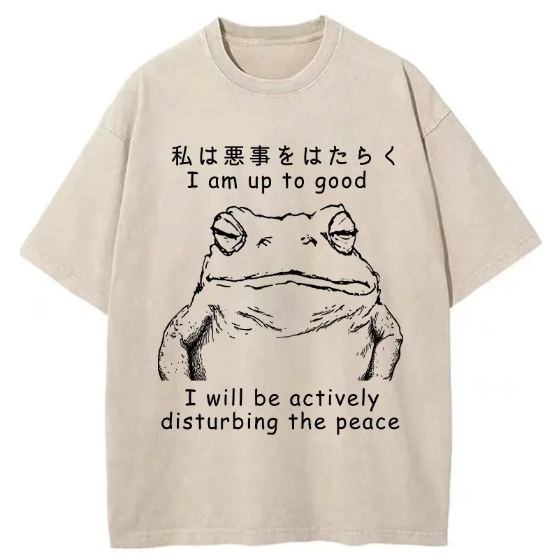 Tokyo-Tiger Frog Disturbs The Peace Washed T-Shirt