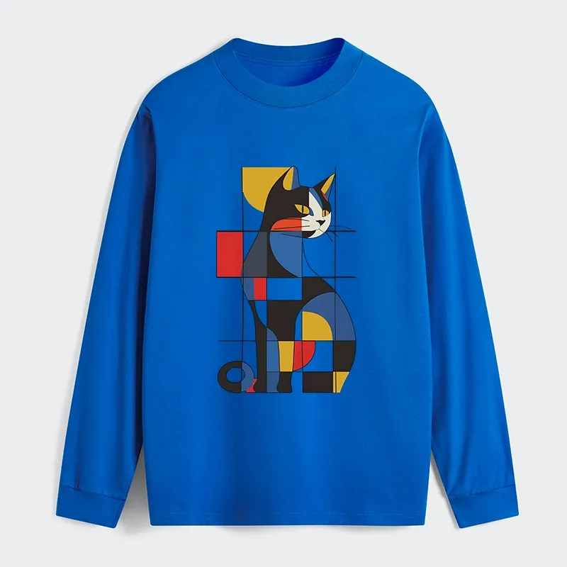 Tokyo-Tiger Mondrian Cat Classic Long Sleeve T-Shirt