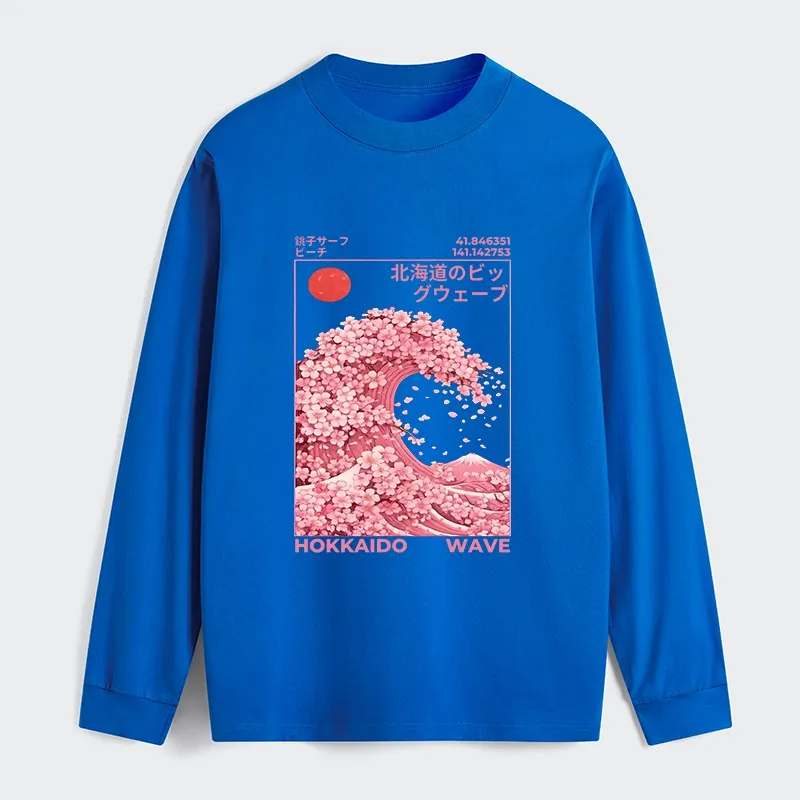Tokyo-Tiger Sakura Wave Classic Long Sleeve T-Shirt