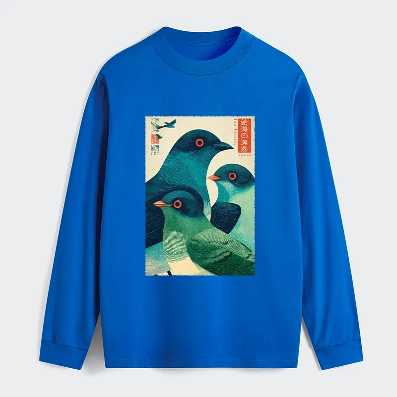Tokyo-Tiger Petrels Of The Painted Sea Classic Long Sleeve T-Shirt