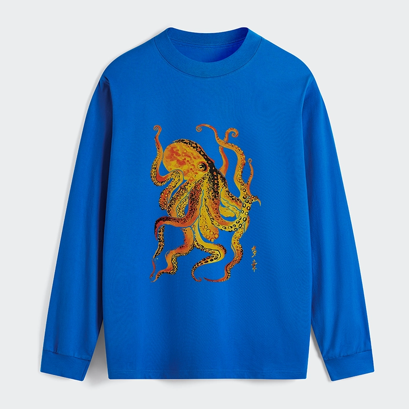 Tokyo-Tiger Deep Sea Gorgeous Octopus Classic Long Sleeve T-Shirt