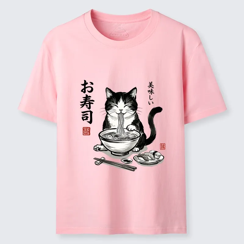 Tokyo-Tiger Cats Eat Japanese Food Classic T-Shirt
