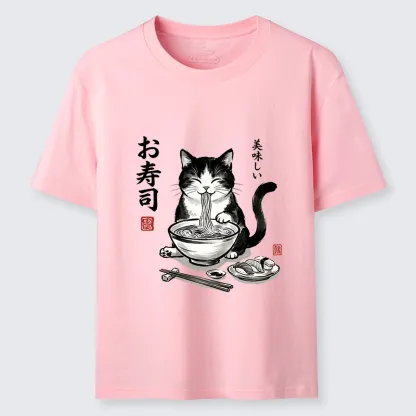 Tokyo-Tiger Cats Eat Japanese Food Classic T-Shirt
