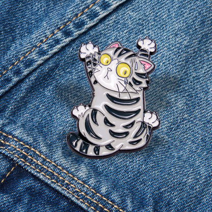 Tokyo-Tiger Funny Embarrassed Cat Pin
