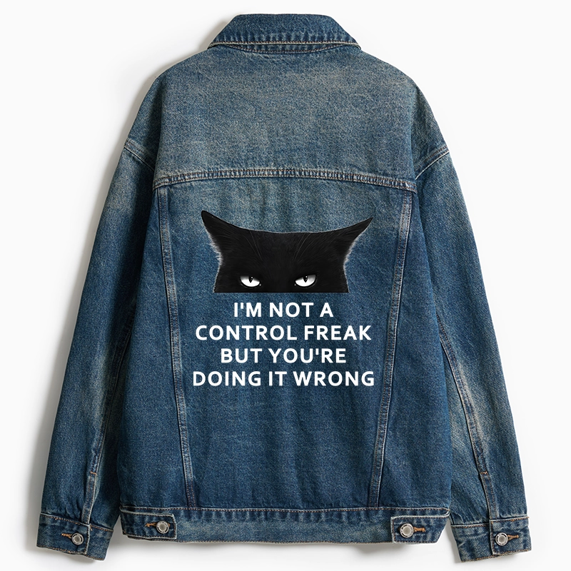 Tokyo-Tiger Control Freak Funny Jean Jacket