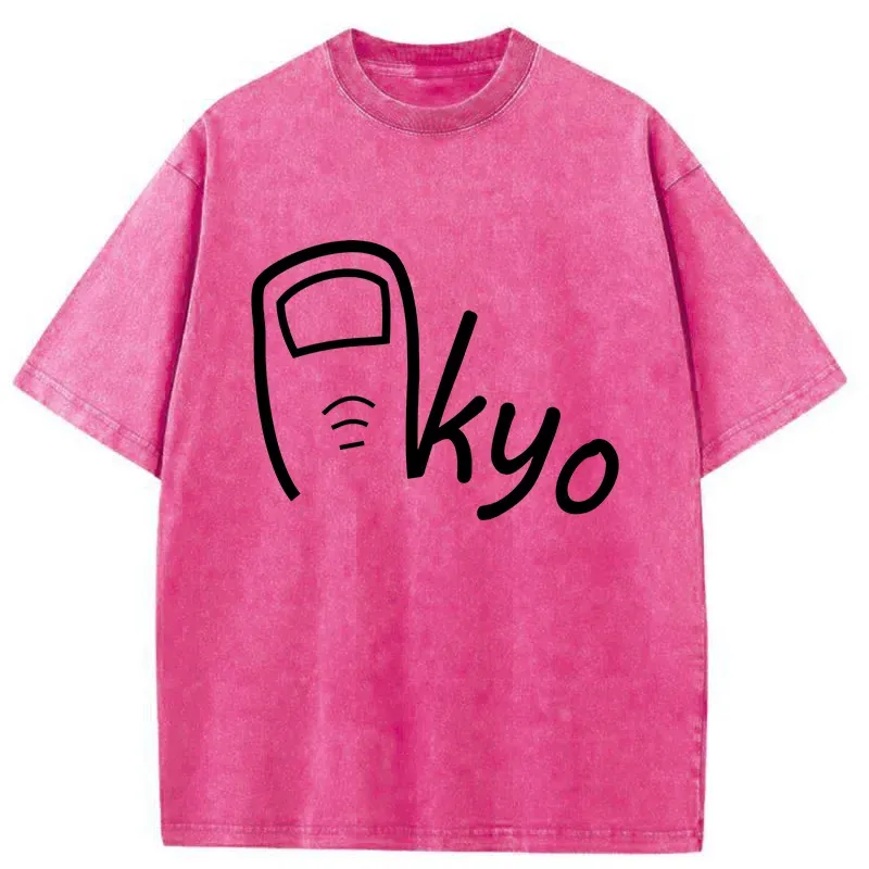 Tokyo-Tiger Tokyo Creative Text Washed T-Shirt