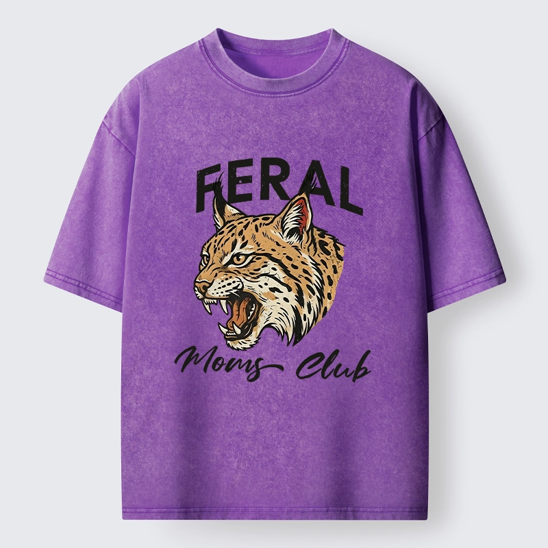 Tokyo-Tiger Lynx Roaring For Mom Power Washed T-Shirt