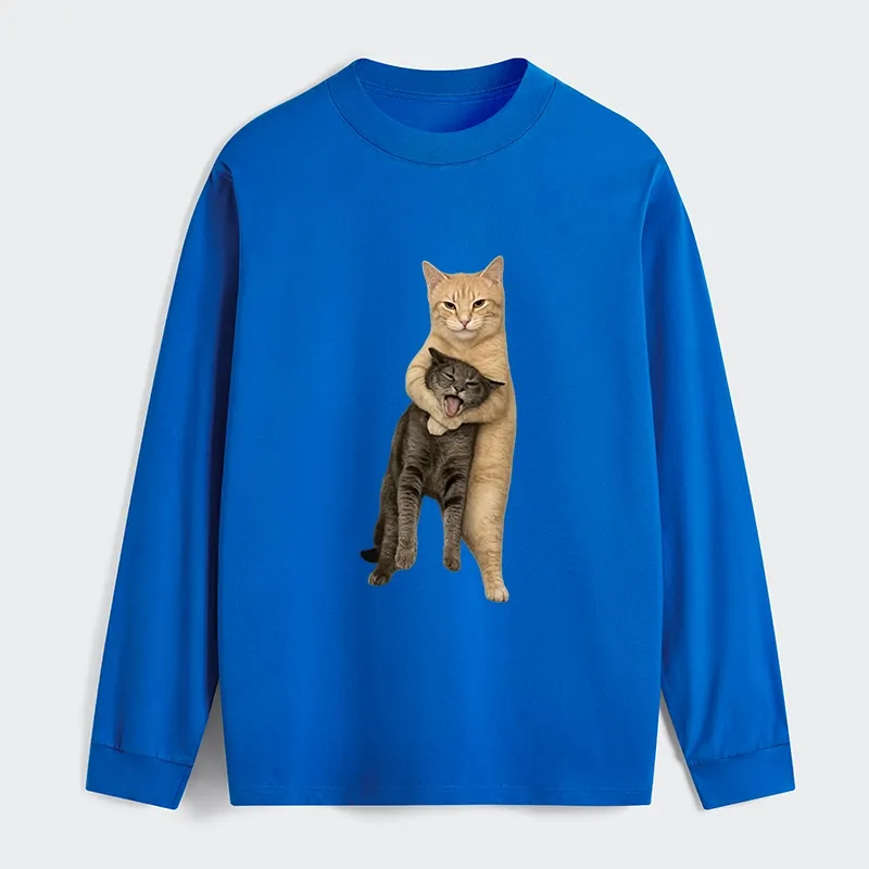 Tokyo-Tiger Orange Cat’s Tight Embrace Classic Long Sleeve T-Shirt Sale
