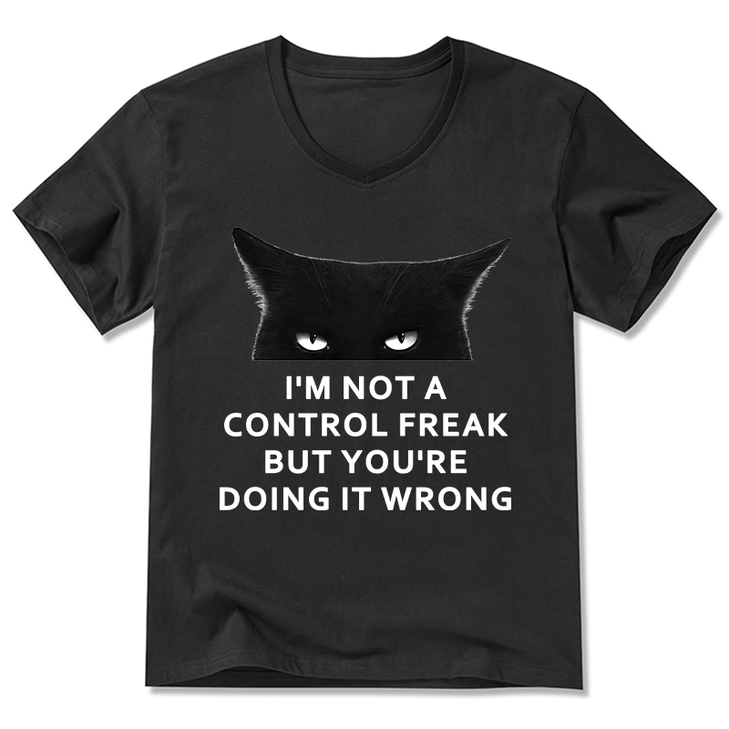 Tokyo-Tiger Control Freak Funny V-Neck Classic T-Shirt