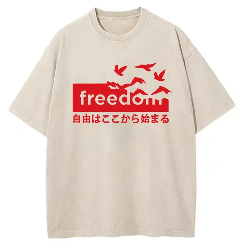 Tokyo-Tiger Freedom Japanese Washed T-Shirt