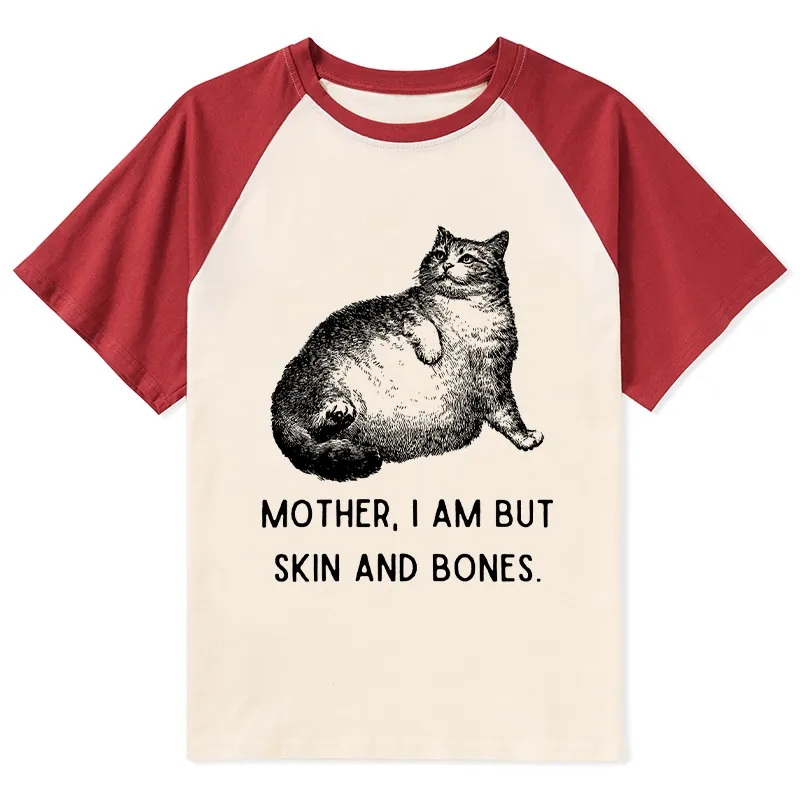 Tokyo-Tiger Skin & Bones Cat Raglan T-shirt