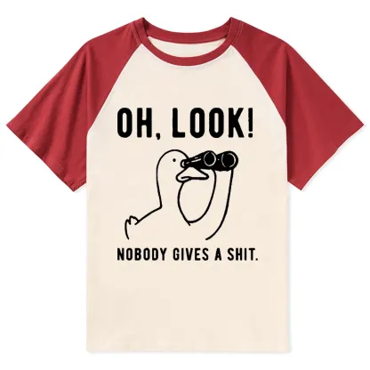 Tokyo-Tiger No One Cares About The Duck Raglan T-shirt