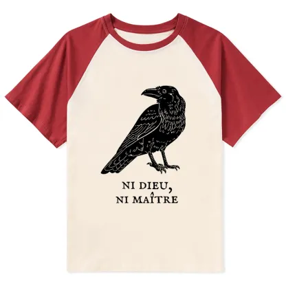 Tokyo-Tiger Crow Have A Strong Sense Of Self Raglan T-shirt