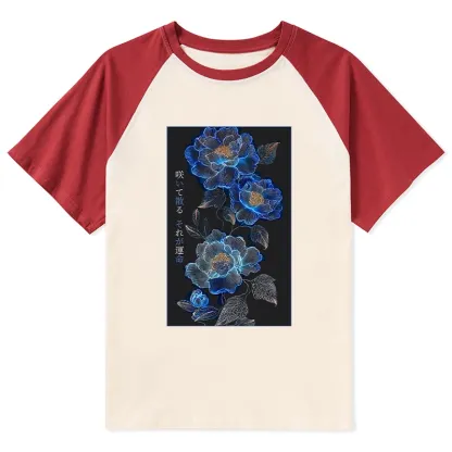 Tokyo-Tiger The Sea Of Flowers In The Darkness Raglan T-shirt
